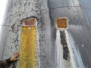 patched water tank