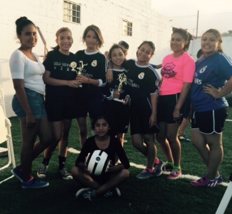 Girls soccer team at Las Alitas.